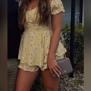 These Three Boutique Spring Yellow Romper / Dress / Skort